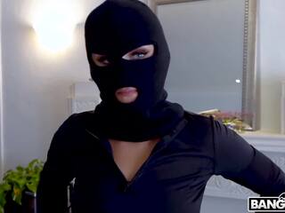 BANGBROS - Fun BTS Content With Indica Monroe Playing A Masked Thief, Her Big Ass Lookin' Like A Million Bucks