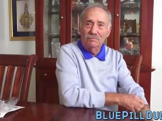 Lucky Grandpa Stuffs a Sweet Teens Tight Pussy with His