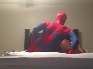 Nero spiderman scopa grande bottino mulatta chiamata ragazza in sex-tape